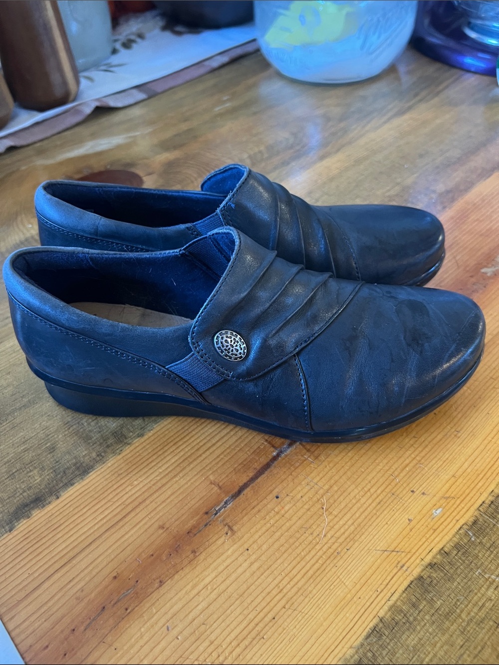 collection by Clark’s Women's Navy Slip-On Comfort Loafers Sz 6